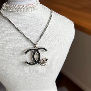 Chanel Enamel CC Camellia Pendant Necklace